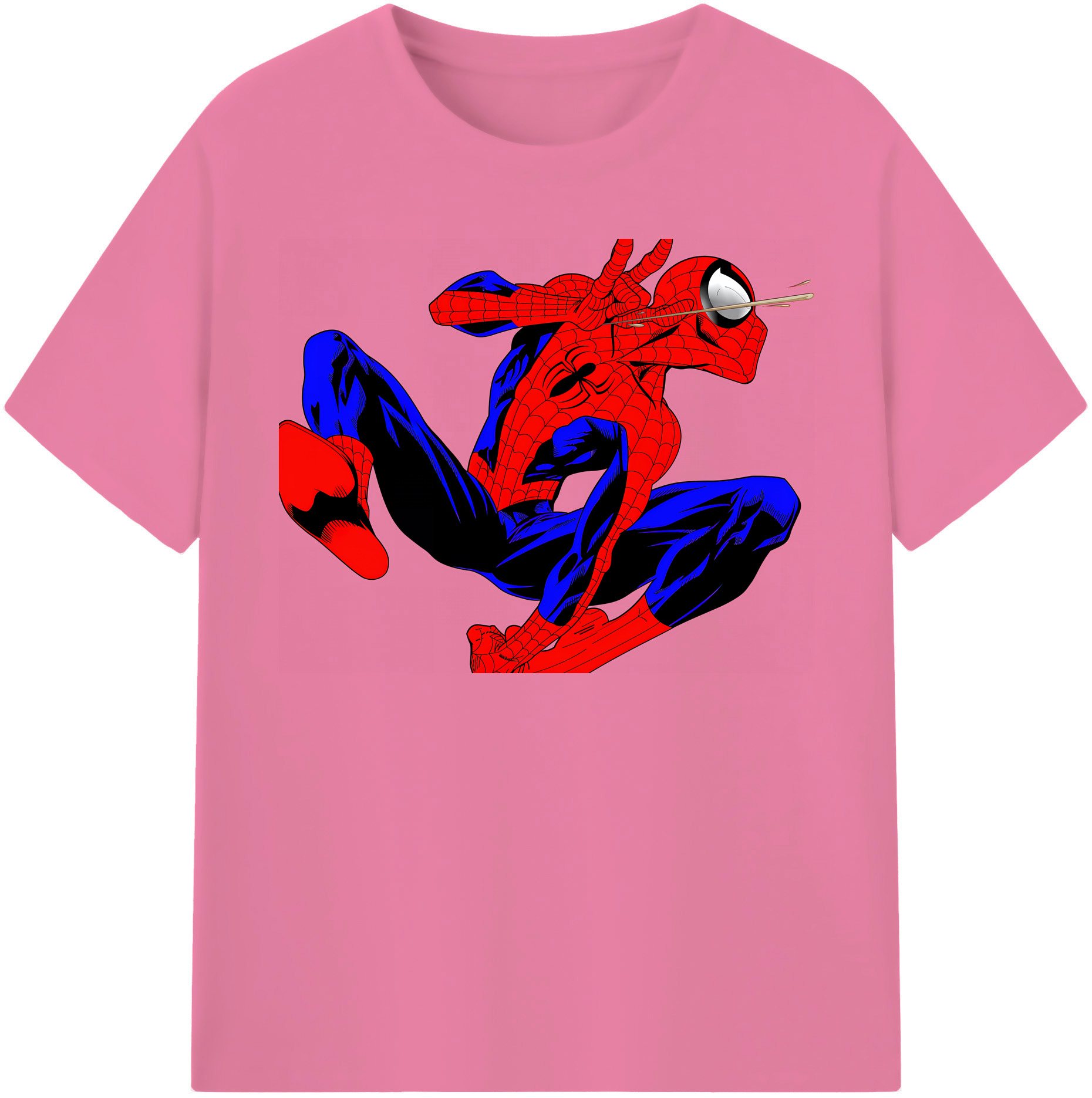 （画像用） Spider Man スパイダーマン 綿100％半袖Tシャツ（フロントプリント）